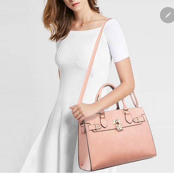 Padlock Togo Vegan Leather Satchel Set - Picture 10 of 16